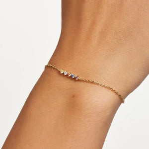 925 Silver Zirconia Charm Bracelet for Women