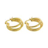 925 Silver Multi-layer Hoop Earrings Modern Gift For Women