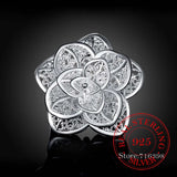 925 Silver Multi-layer Rose Flower Thumb Rings for Women