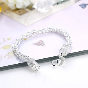 925 Silver Bracelet Multi-turn Lobster Clasp Wedding Jewelry