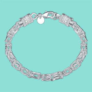 925 Silver Bracelet Multi-turn Lobster Clasp Wedding Jewelry