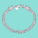925 Silver Bracelet Multi-turn Lobster Clasp Wedding Jewelry