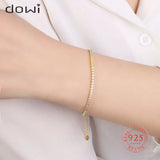 925 Silver Multicoloured Tennis Bracelet Platinum Plated CZ Fine Jewelry
