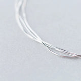 925 Silver Snake Bone Bracelet Layer Chain Women Hand Accessories