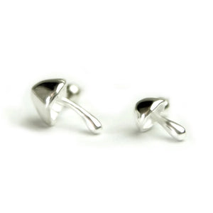 925 Silver Mushroom Earrings Brooch Unique Jewelry Original