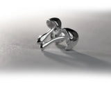 925 Silver Mushroom Earrings Brooch Unique Jewelry Original