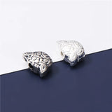 925 Sterling Silver Tiger Charm Bead DIY Jewelry Gift