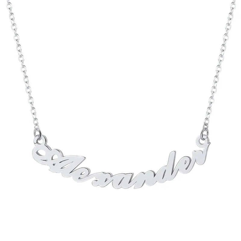 Personalized 925 Sterling Silver Name Necklace for Women