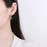 925 Silver Bluesand Hoop Earrings Moonstone Pendant