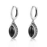 925 Silver Bluesand Hoop Earrings Moonstone Pendant