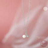 925 Silver Fresh Water Pearl Cherry Pendant Necklace for Women