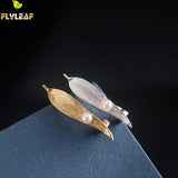 925 Silver Freshwater Pearl Brooch High Suit Dress Pin Jewelry