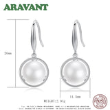 925 Silver Freshwater Pearl Drop Earrings High 10mm 3 Colors