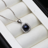 925 Sterling Silver Natural Freshwater Pearl Pendant Necklace For Women