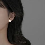925 Silver Fritillaria Flowers Stud Earrings for Women