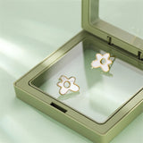 925 Silver Fritillaria Flowers Stud Earrings for Women