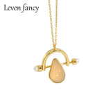 925 Sterling Silver Rose Quartz Drop Pendant Necklace