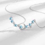 Moonstone Pendant Necklace Moon Star for Women Fine Jewelry