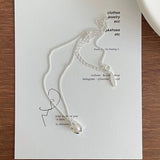 925 Sterling Silver Natural Pearl Bowl Pendants Bean Ins Personality Necklace