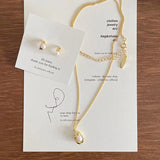 925 Sterling Silver Natural Pearl Bowl Pendants Bean Ins Personality Necklace