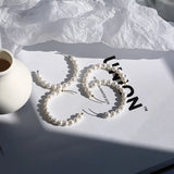 925 Silver Pearl Earrings Exaggerated Women's Jewelry Gift