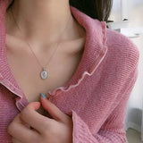 Sterling Silver Shell Tulip Pendant Necklace for Women