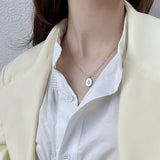 Sterling Silver Shell Tulip Pendant Necklace for Women