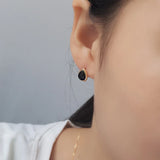 925 Silver Agate Stone Plated Earrings Unique Fine Jewelry