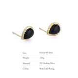 925 Silver Agate Stone Plated Earrings Unique Fine Jewelry