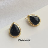 925 Silver Agate Stone Plated Earrings Unique Fine Jewelry