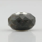 925 Sterling Silver Indian Agate Stone Head Beads for European Bracelet