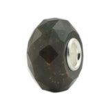 925 Sterling Silver Indian Agate Stone Head Beads for European Bracelet