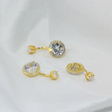 925 Silver Belly Piercing Purple Zircon Body Jewelry