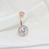 925 Silver Belly Piercing Purple Zircon Body Jewelry