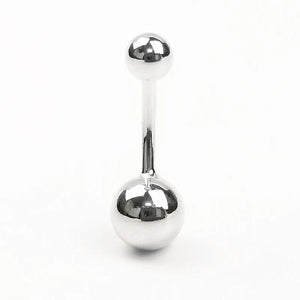 925 Silver Navel Nails Double-Head Bead Navel Ring Body Jewelry