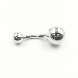 925 Silver Navel Nails Double-Head Bead Navel Ring Body Jewelry