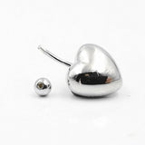 925 Silver Navel Piercing Heart Shape Belly Button Ring Body Jewelry