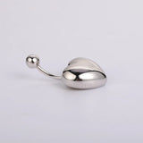 925 Silver Navel Piercing Heart Shape Belly Button Ring Body Jewelry