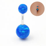 925 Silver Navel Piercing Bar Belly Button Rings - Women Body Jewelry