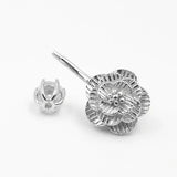 925 Silver Navel Piercing Flower Belly Button Ring Body Jewelry For Women