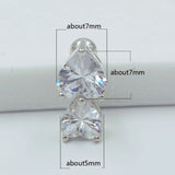 925 Silver Heart CZ Navel Piercing Belly Button Ring Body Jewelry For Women