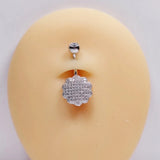 925 Silver Navel Ring CZ Belly Piercing Body Jewelry