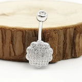 925 Silver Navel Ring CZ Belly Piercing Body Jewelry