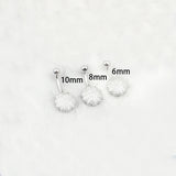 925 Silver Navel Ring CZ Belly Piercing Body Jewelry