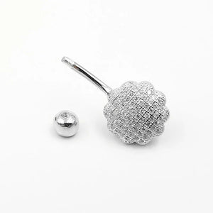 925 Silver Navel Ring CZ Belly Piercing Body Jewelry
