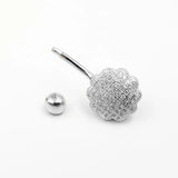 925 Silver Navel Ring CZ Belly Piercing Body Jewelry