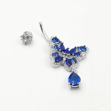 925 Silver Butterfly CZ Belly Piercing Jewelry for Women