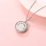 925 Silver Navy Compass Opal Necklace for Women