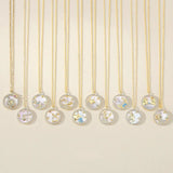 925 Silver Zodiac Sign Necklace with Mother-of-pearl Pendant