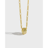 925 Silver Necklace 18K Bead Pendant Necklace For Women Girl